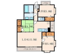 ドエルヴィラ鴨生田の物件間取画像